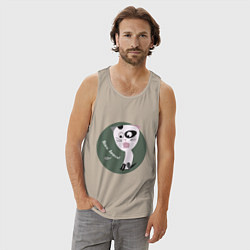 Майка мужская хлопок Котэ-бояка, цвет: миндальный — фото 2