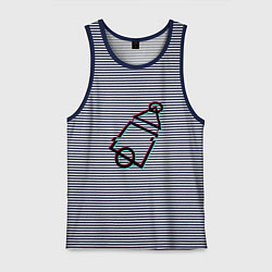 Майка мужская хлопок Logo Squid Game, цвет: синяя тельняшка