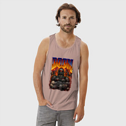 Майка мужская хлопок DOOM 64, цвет: пыльно-розовый — фото 2