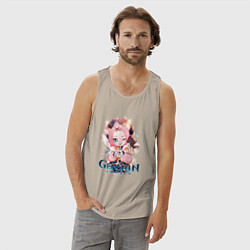 Майка мужская хлопок Диона Diona Genshin Impact, цвет: миндальный — фото 2