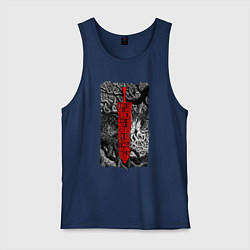 Майка мужская хлопок BERSERK SWORD БЕРСЕРК МЕЧ, цвет: тёмно-синий