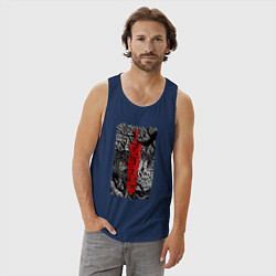 Майка мужская хлопок BERSERK SWORD БЕРСЕРК МЕЧ, цвет: тёмно-синий — фото 2