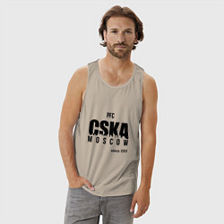 Майка мужская хлопок CSKA since 1911, цвет: миндальный — фото 2