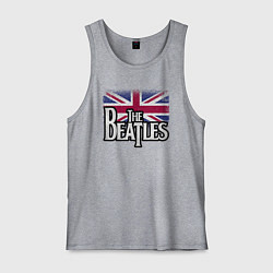 Майка мужская хлопок The Beatles Great Britain Битлз, цвет: меланж