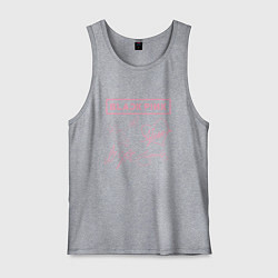 Майка мужская хлопок BLACKPINK АВТОГРАФЫ БЛЭКПИНК, цвет: меланж