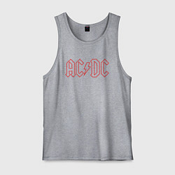 Майка мужская хлопок ACDC - Logo, цвет: меланж