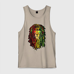 Майка мужская хлопок Jam lioN, цвет: миндальный