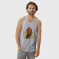 Майка мужская хлопок Рейгор Каменное Копыто, цвет: меланж — фото 2