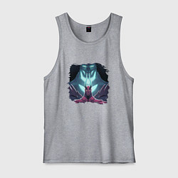 Майка мужская хлопок Террорблэйд арт, цвет: меланж