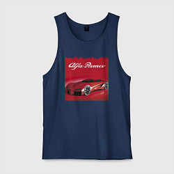 Майка мужская хлопок Alfa Romeo - красная мечта!, цвет: тёмно-синий