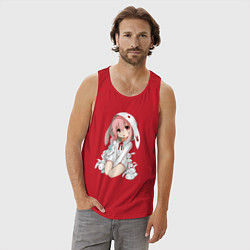 Майка мужская хлопок Furry anime, цвет: красный — фото 2