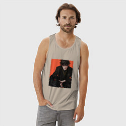 Майка мужская хлопок Мегуми, цвет: миндальный — фото 2