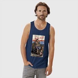 Майка мужская хлопок Nuka Cola - raid your first!, цвет: тёмно-синий — фото 2