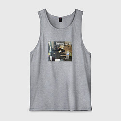 Майка мужская хлопок Капибара работает Воркинг, цвет: меланж