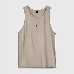 Мужская майка TESLA BLACK LOGO МИНИМАЛИЗМ