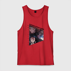 Майка мужская хлопок Великий из бродячих псов, Дазай Осаму, Чуя Накахар, цвет: красный