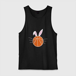 Майка мужская хлопок Basketball Bunny, цвет: черный