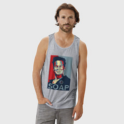 Майка мужская хлопок Soаp club, цвет: меланж — фото 2