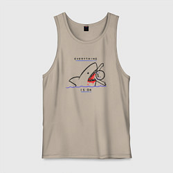 Майка мужская хлопок Everything is OK, цвет: миндальный