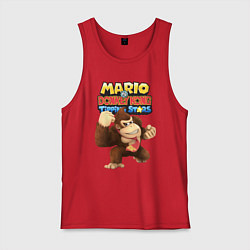 Майка мужская хлопок Mario Donkey Kong Nintendo Gorilla, цвет: красный