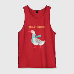Майка мужская хлопок Silly Goose, цвет: красный