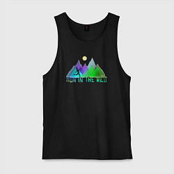 Майка мужская хлопок Run in the Wild, цвет: черный