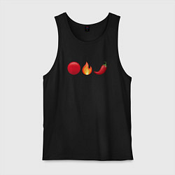 Майка мужская хлопок Emoji RHCP, цвет: черный