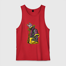 Майка мужская хлопок Fortnite Молнии, цвет: красный