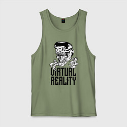 Мужская майка Virtual reality Dinosaur
