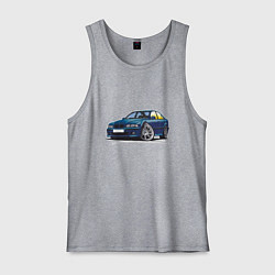 Майка мужская хлопок BMW Blue, цвет: меланж