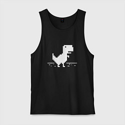 Майка мужская хлопок Chrome t-rex, цвет: черный