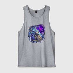 Майка мужская хлопок Римуру в бою, цвет: меланж