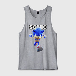 Майка мужская хлопок Sonic the Hedgehog 2, цвет: меланж