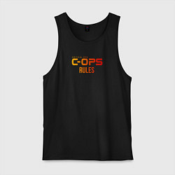 Майка мужская хлопок Critical ops копс, цвет: черный