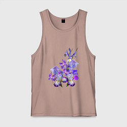 Майка мужская хлопок Ириски Ирисы, цвет: пыльно-розовый