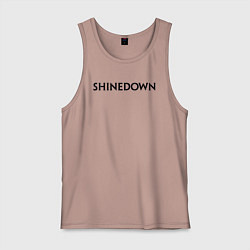 Майка мужская хлопок Shinedown лого, цвет: пыльно-розовый