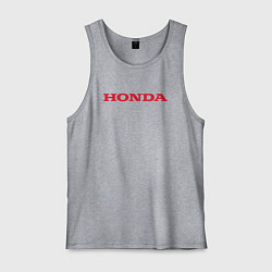 Майка мужская хлопок HONDA ХОНДА LOGO спина, цвет: меланж