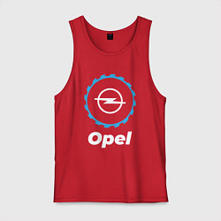 Майка мужская хлопок Opel в стиле Top Gear, цвет: красный
