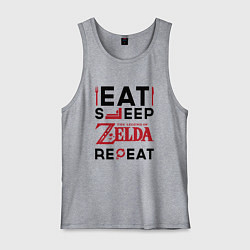 Мужская майка Надпись: Eat Sleep Zelda Repeat