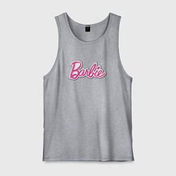 Майка мужская хлопок Barbie logo, цвет: меланж