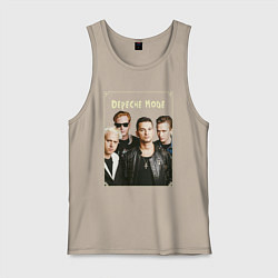 Майка мужская хлопок Keep Calm and Enjoy the Silence - Depeche Mode, цвет: миндальный