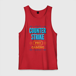 Майка мужская хлопок Игра Counter Strike PRO Gaming, цвет: красный