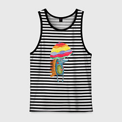 Мужская майка Ежик под зонтиком