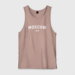 Майка мужская хлопок MOSCOW 1147, цвет: пыльно-розовый