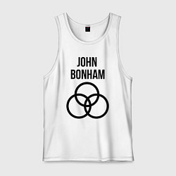 Майка мужская хлопок John Bonham - Led Zeppelin - legend, цвет: белый