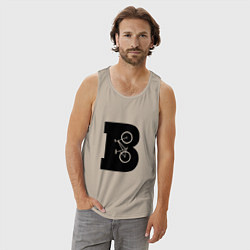 Майка мужская хлопок Road Bike, цвет: миндальный — фото 2