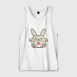 Майка мужская хлопок Love Rabbit, цвет: белый