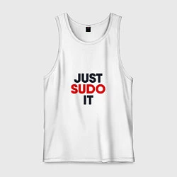 Майка мужская хлопок Just sudo, цвет: белый