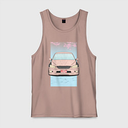 Майка мужская хлопок Toyota Altezza stance alternative, цвет: пыльно-розовый