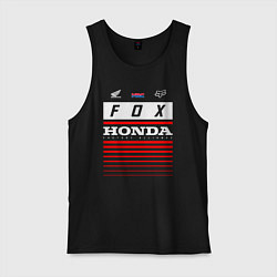Майка мужская хлопок Honda racing, цвет: черный